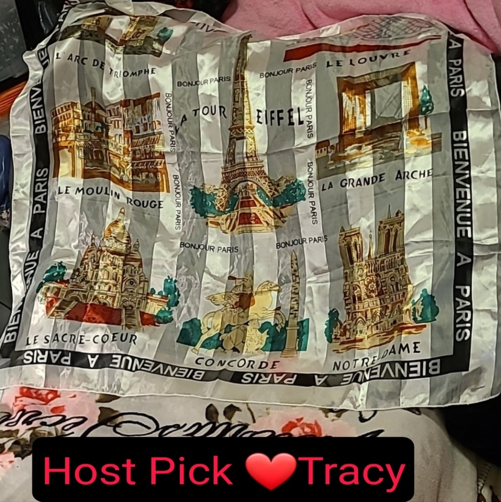 3/$15🚨BIENVENUE  A Paris La Tour Eiffel Scarf